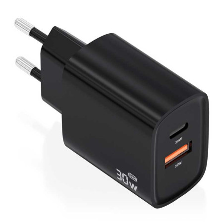 Cargador pared USB-C y USB-A 30W AISENS A110-0953