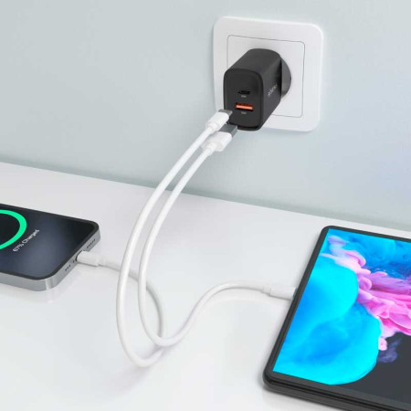 Cargador pared USB-C y USB-A 30W AISENS A110-0953