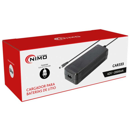 Cargador pack baterías de Ion-Litio 42V/2A