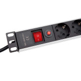 Regleta de aluminio PDU 8 tomas