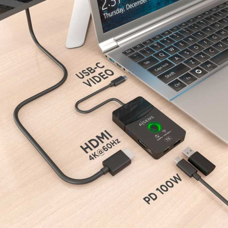 USB-C a HDMI Inalámbrico AISENS ASWL-H2KDC30M05-BK