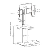 Soporte suelo TV 37"- 86" AISENS FT86TSE-401