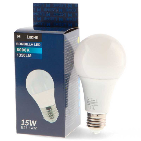 BOMBILLA LED 220V E27 15W BLANCO FRÍO 6000K LM7046