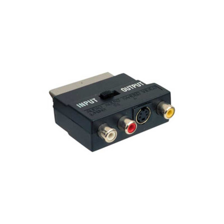 Adaptador EUROCONECTOR MACHO A RCA MAS SVHS