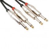 Cable 2 Jack 6.3 Macho a 2 Jack 6.3 Macho de 5 m