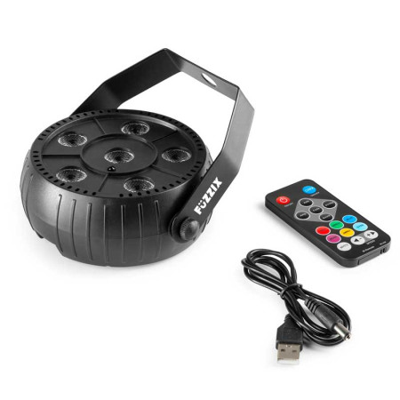 Foco PAR batería 6X2W. RGB FUZZIX PLP10