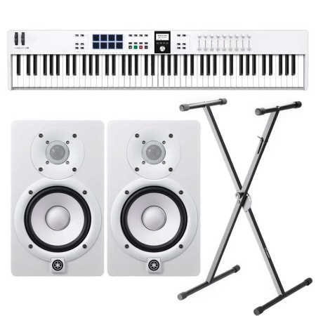 ARTURIA KEYLAB ESSENTIAL 88 MK3 BLANCO + ADAM HALL SKS 04 + HS5 W