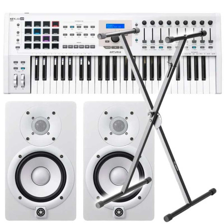 ARTURIA KEYLAB 49 MKII BLANCO + Soporte ADAM HALL SKS 04 + Monitores YAMAHA HS5W