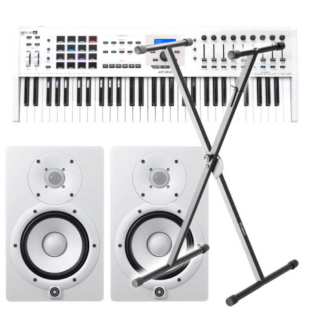 ARTURIA KEYLAB 61 MKII BLANCO + Soporte ADAM HALL SKS 04 + Monitores YAMAHA HS7