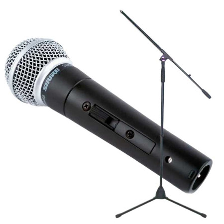 SHURE SM58 SE + Soporte Pie de Micrófono