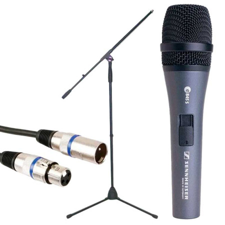 SENNHEISER E 845S + Soporte Pie Micrófono + Cable XLR 6m