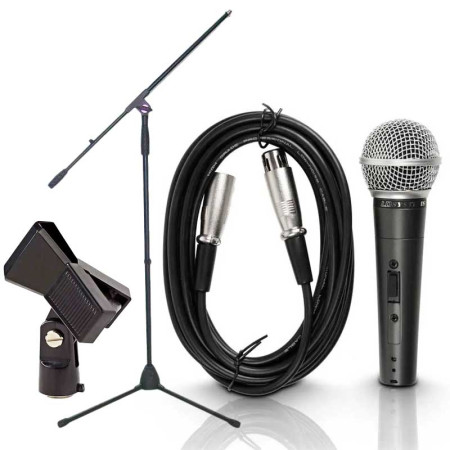 LD SYSTEMS D 1006 + Soporte Pie Micrófono + Cable XLR 3m + Pinza