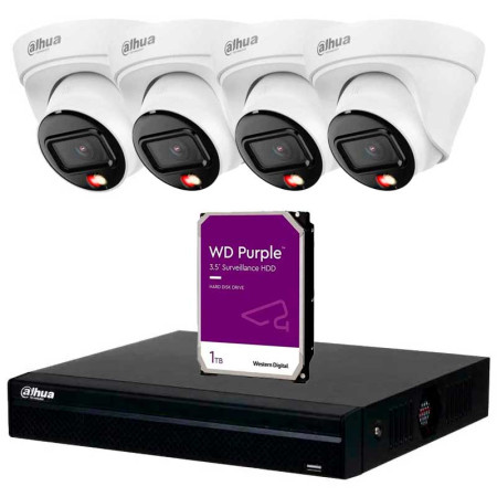 Pack camaras DAHUA IPC-HDW1239T1 + videograbador + disco duro