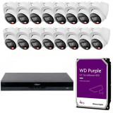 Pack Ahorro 16xDAHUA IPC-HDW1639T-A-IL + DAHHUA NVR4216-16P-EI + Disco Duro 4TB