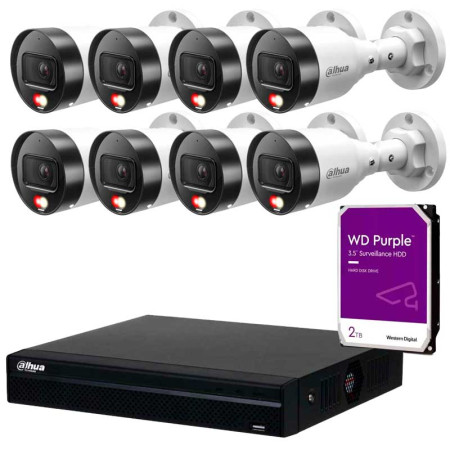 Pack Ahorro 8x IPC-HFW1239S1-A-I + Videograbador + Disco Duro
