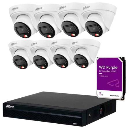 Pack 8x IPC-HDW1239T1 + Disco Duro + Videograbador