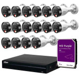 Pack Ahorro 16x IPC-HFW1239S1-A-I + Videograbador NVR4216-16P-EI+ Disco Duro