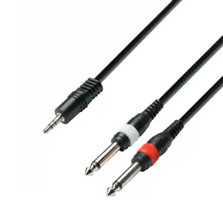 Cable Jack 3.5 Macho a 2 Jack 6.3 Macho de 3 M