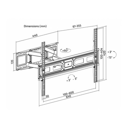 Soporte TV pared 37" a 70" SUPERIOR SUPSTV011
