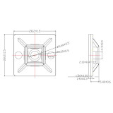 Base adhesiva para bridas hasta 4,9mm.