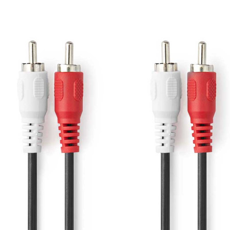 CONEXIÓN AUDIO 2 RCA MACHO - 2 RCA MACHO 3 METROS