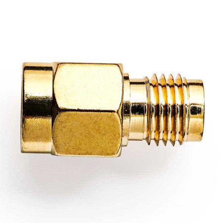Adaptador SMA-RP Hembra a SMA Macho, Dorado