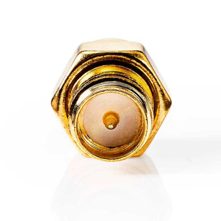 Adaptador SMA-RP Hembra a SMA Macho, Dorado