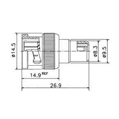 Adaptador BNC Macho a RCA Hembra