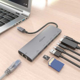 Conversor USB-C Dock 8 en 1 AISENS ASUC-8P033-GR
