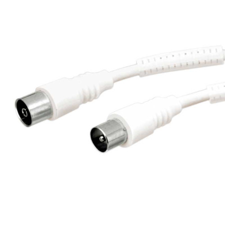 Conexión TV 9.5 M/H blanco con ferrita 1,5 metros