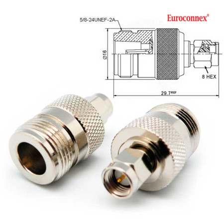 ADAPTADOR SMA Macho a N Hembra
