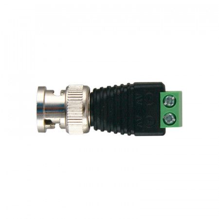 Conector BNC Macho con salida de 2 terminales