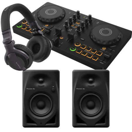 Pack Alphatheta DDJ-FLX2, PIONEER DJ HDJ-CUE1 y PIONEER DJ DM-40D