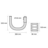 SOPORTE PARED " U " ANTENA PARABOLICA 40/65CM.
