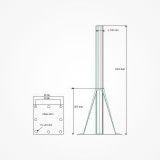 SOPORTE SUELO PARA ANTENA PARABOLICA 180CM.