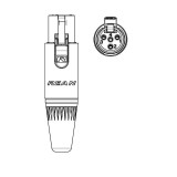 Conector MINI XLR Hembra 4 Pines REAN RT4FC-B