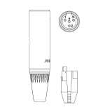 Conector MINI XLR Macho 4 Pines REAN RT4MC-B