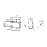 Interruptor final de carrera 5A/250Vac
