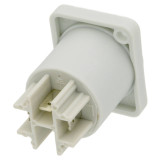 Conector Powercon hembra chasis salida Gris