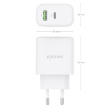 Cargador pared USB-C y USB-A 45W AISENS A110-0971