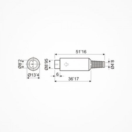 CONECTOR MINI DIN 8 PIN MACHO AÉREO