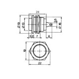 Pulsador de rosca OFF-ON - NEGRO