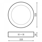 Downlight Superficie 20W Blanco Cálido - LM5245