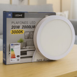 Downlight Superficie 20W Blanco Cálido - LM5245