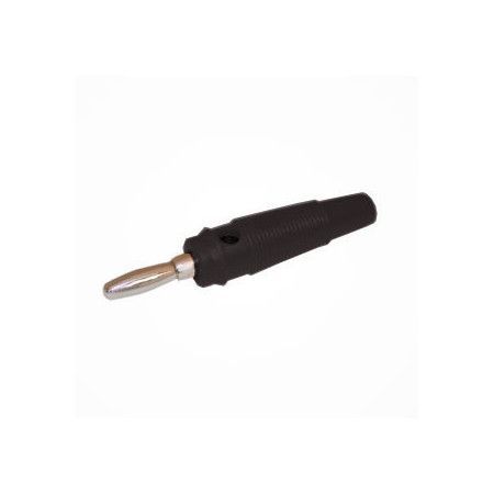 CONECTOR BANANA 4 mm MACHO AÉREO NEGRO