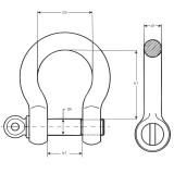 GRILLETE RIGGATEC 3/8" CARGA MAXIMA 1 TON