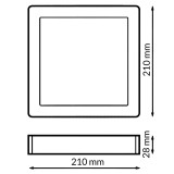 Downlight Superficie Cuadrado 20W - LM5254