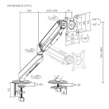 Soporte TV mesa 17" A 32" AISENS DT32TSR-435