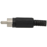 CONECTOR RCA MACHO PLASTICO NEGRO