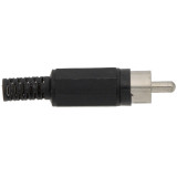 CONECTOR RCA MACHO PLASTICO NEGRO